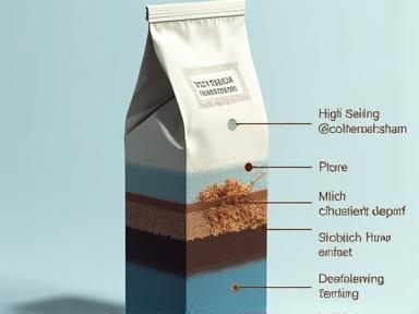 Querschnitt eines Kaffeebeutels mit Barriereschichten